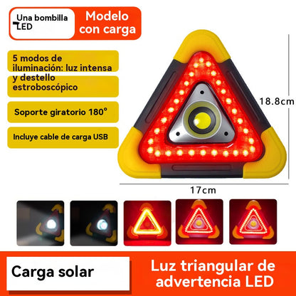 🚗🔥Nuevo producto 2026🔥 Triángulo de emergencia solar tres en uno