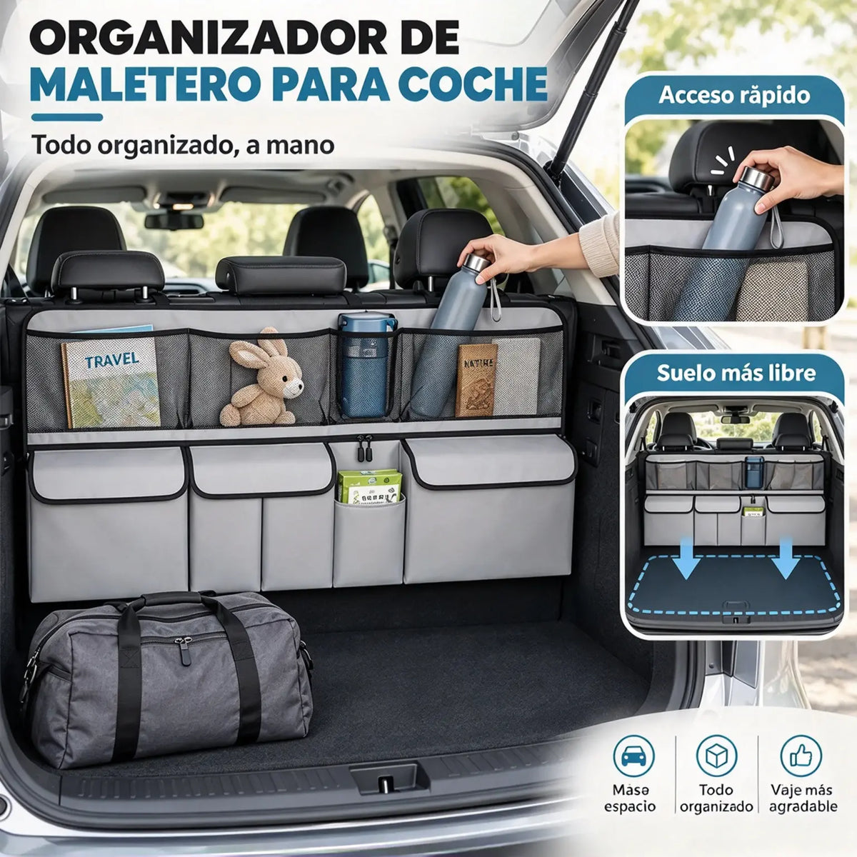 Oferta limitada: -49%🚗 Organizador colgante para el maletero – ¡Libera espacio en el suelo del maletero y mantén todo organizado! ✨📦