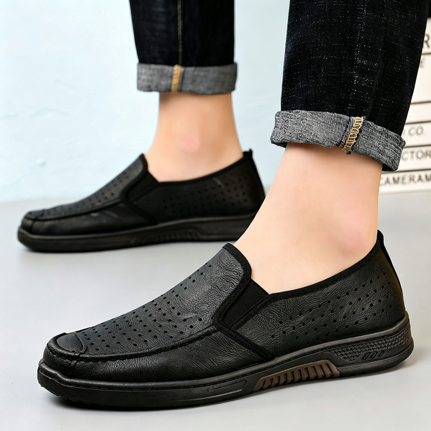 【Tallas 38–44】2026 Zapatos casuales de cuero genuino hechos a mano para exteriores para hombres,transpirable y cómodo