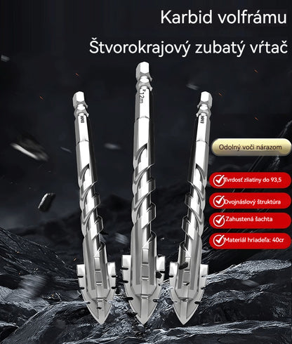 🥇Super tvrdá pílovitá rezná hrana, 7. generácia excentrického vrtáka z volfrámovej ocele 【3+4+5+6+8+10+12+14+16 mm】