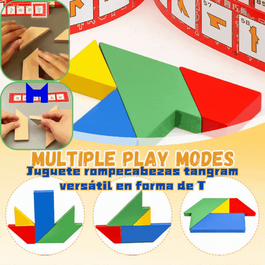 💕🎭 Multifunkční hlavolam Tangram ve tvaru T