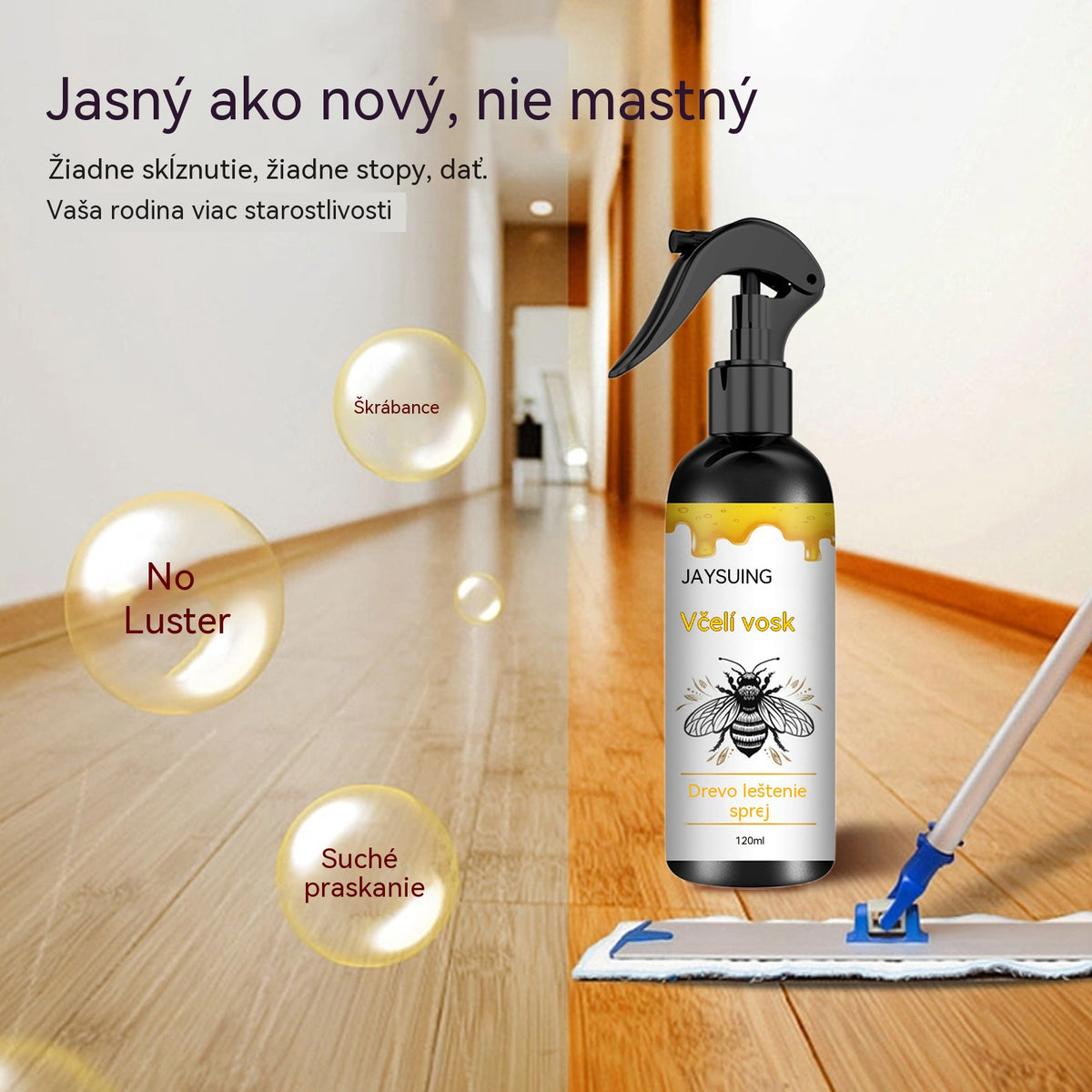 【Kúp 1 a získaj 1 zadarmo】🍯 Leštiaci sprej na drevo s včelím voskom na údržbu nábytku a prevenciu prasklín.