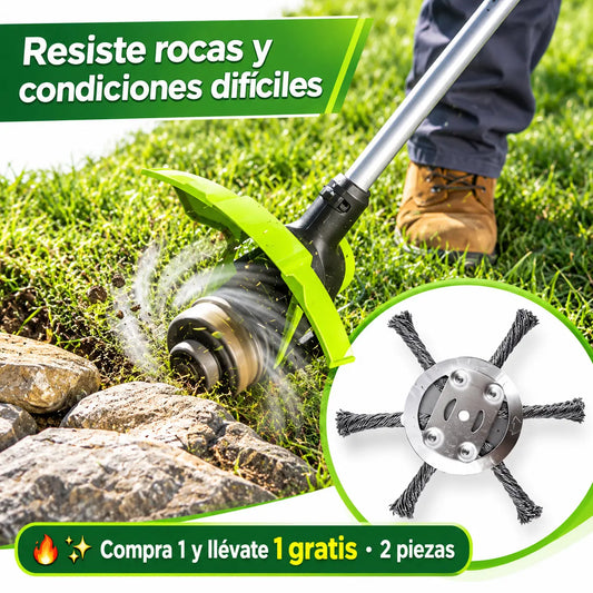 🔥✨【Compra 1 y llévate 1 gratis：2 piezas】🔥 Cabezal de corte reemplazable para cortacésped/desbrozadora - cabezal de corte de acero para cortar césped 🌿✂️⚙️