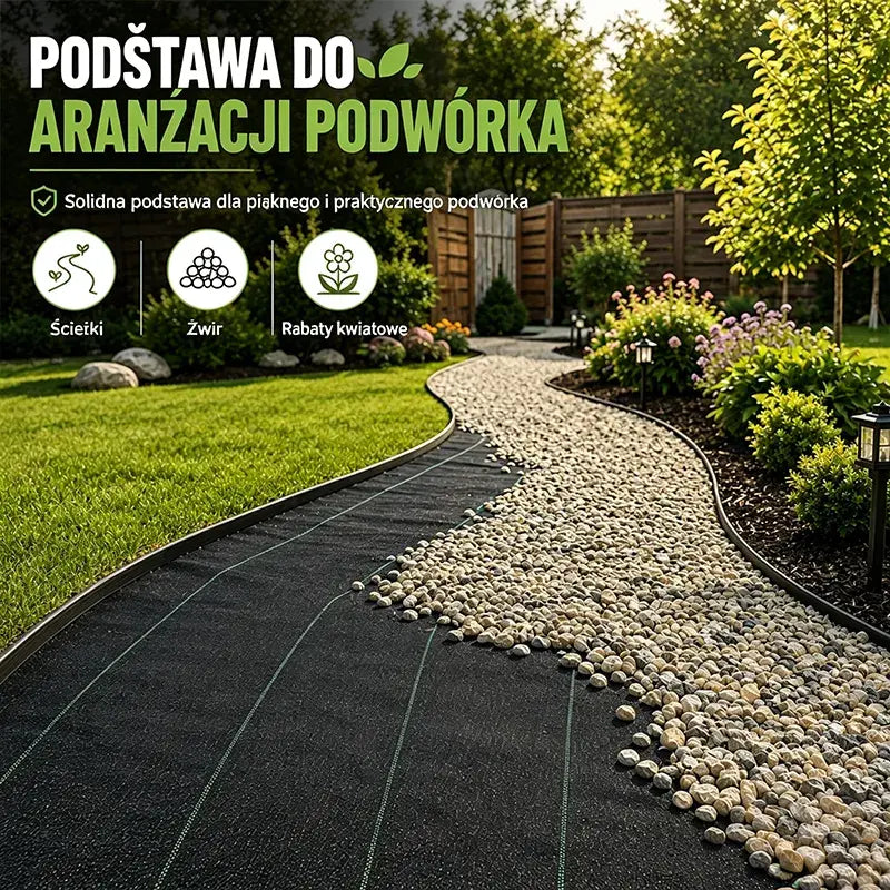 ☀️🌳 Manta Antihierba Resistente a los Rayos UV – Control Total de Malezas, Tejido Resistente para Jardines y Plantaciones 🌿