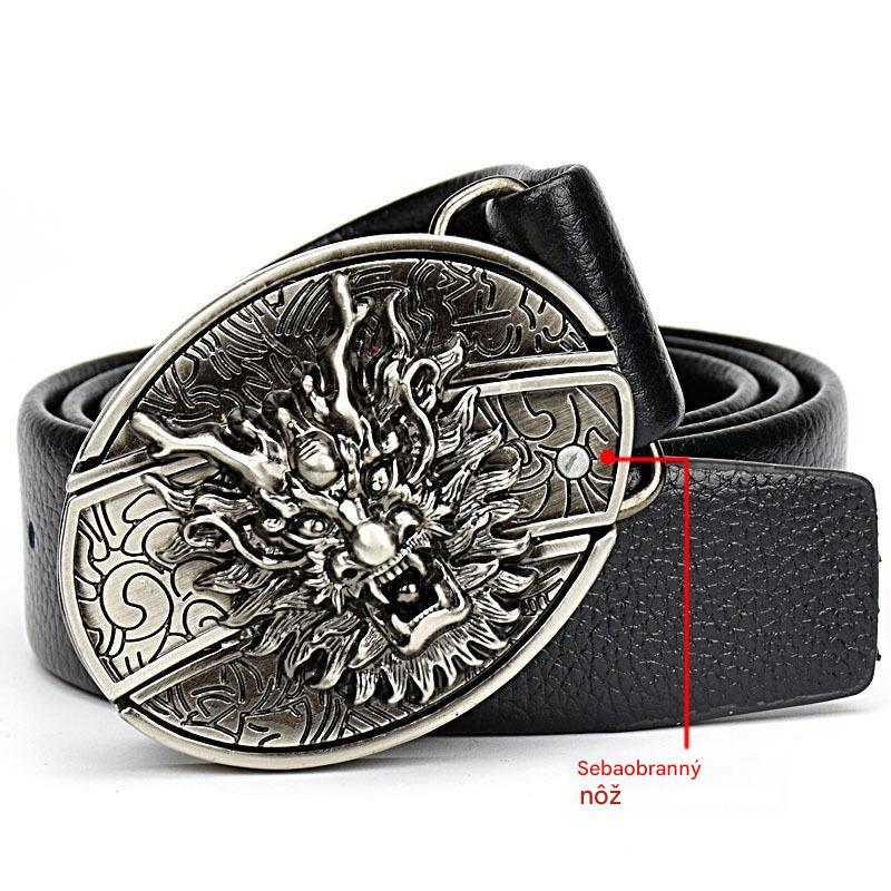 🆒🎁【Kúp 1 a získaj 1 zadarmo】👍Pánski opasok s reliéfnym vzorom a vstavaným nožom