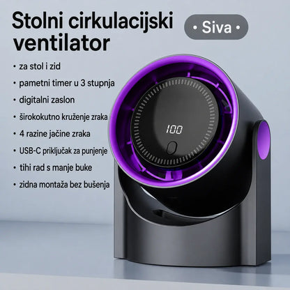 🧊🍃 Novi stolni turbinski ventilator bez lopatica (mogućnost montaže na zid)