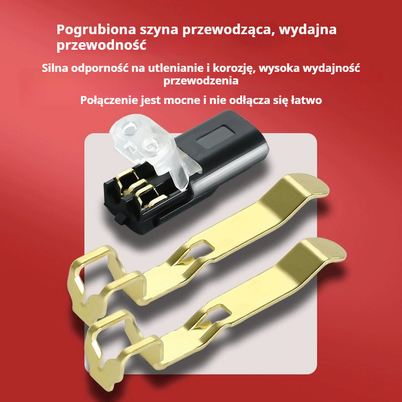 🏆 Konektor wtykowy z dwoma kablami z zatrzaskiem blokującym