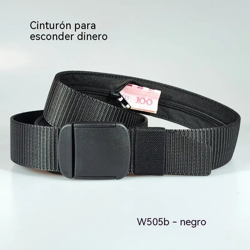 🔥【Compra 1 y llévate 1 gratis】🔥【Longitud： 130 cm】Cinturón de viaje táctico con bolsillo oculto para dinero