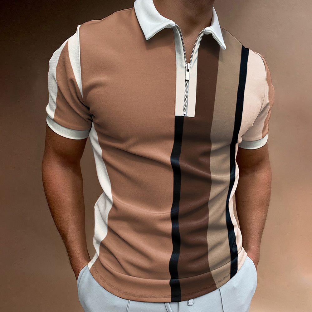🌿【S-3XL】Tricou polo bărbătesc cu fermoar, nou, de vară, 2025 3916529 