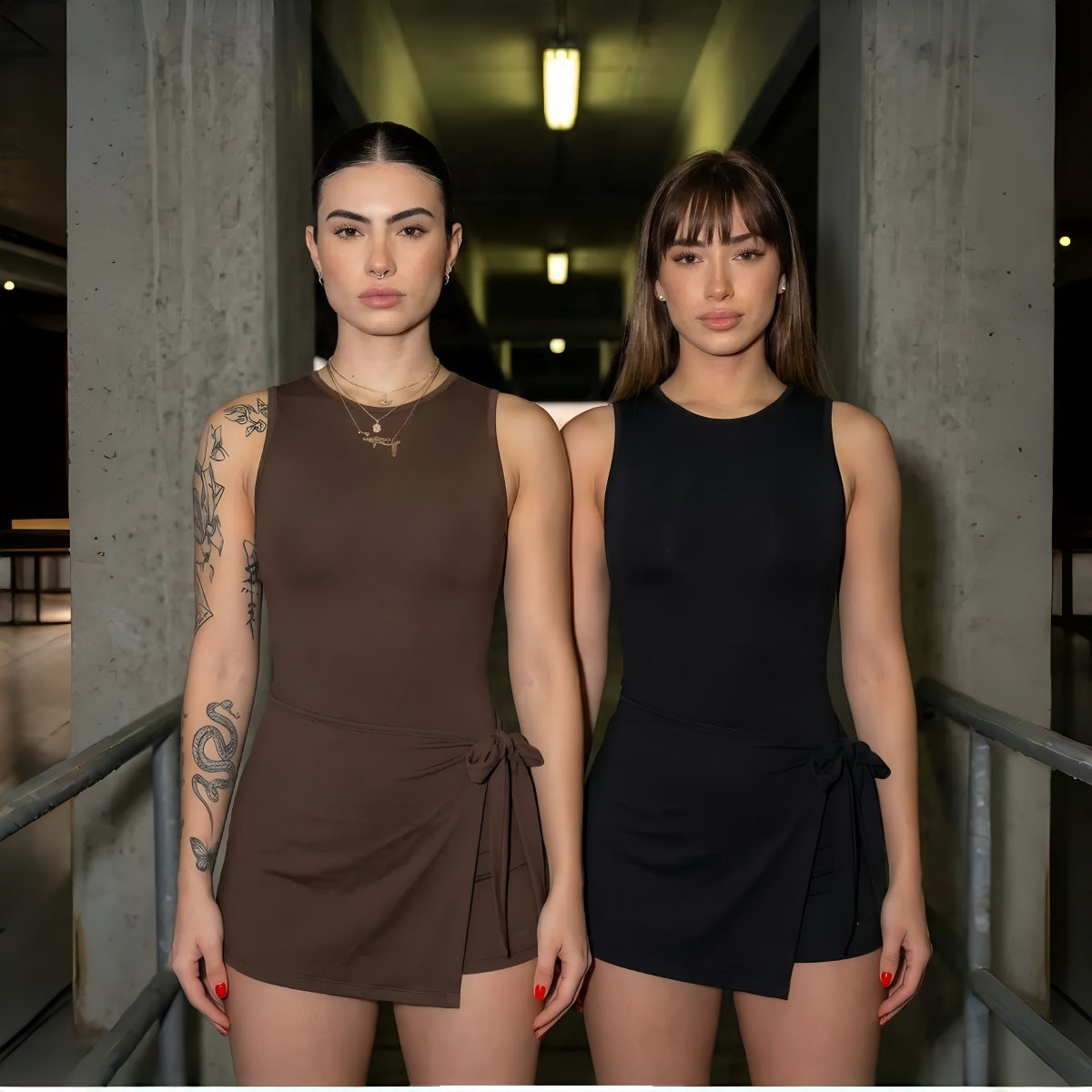 Vestido mono básico sin mangas para mujer, estilo deportivo informal de verano.