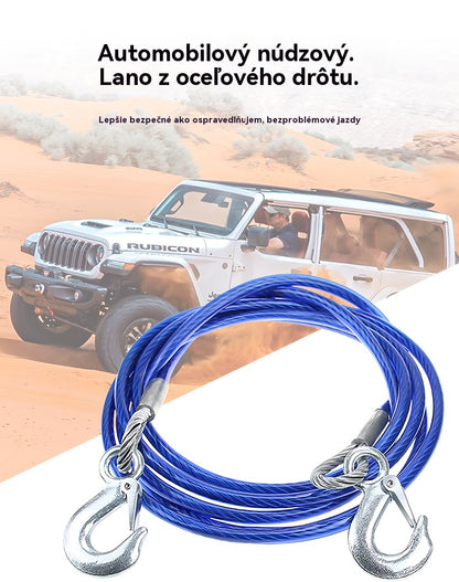 ⛓️🚗【4m 5 ton】Ťažné lano pre auto, ťažné lano, záchranné lano, bezpečnostné príslušenstvo