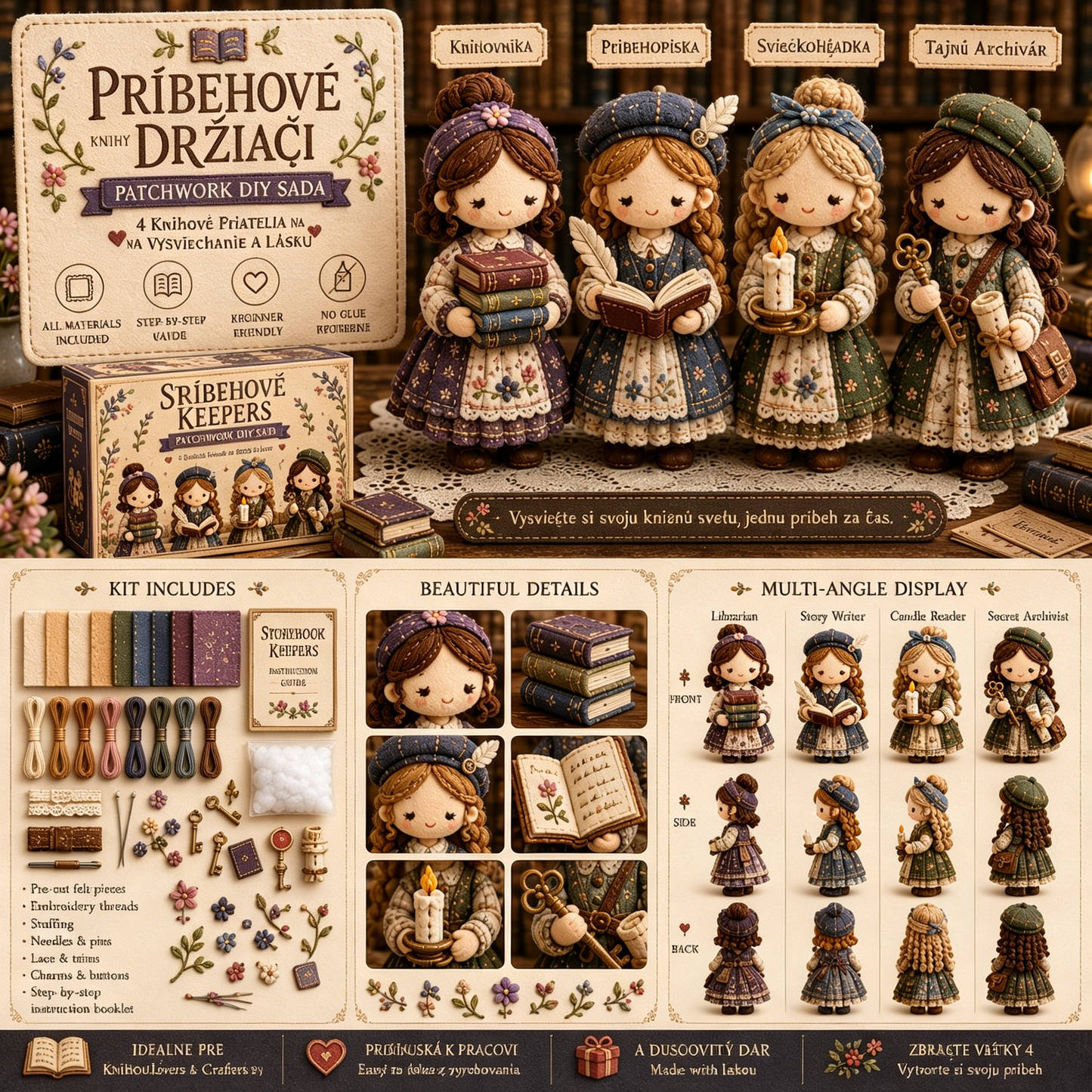 🎁Posledný deň: Využite zľavu 49 %! 🧵 Miniatúrna patchworková sada zo série Miniature World.