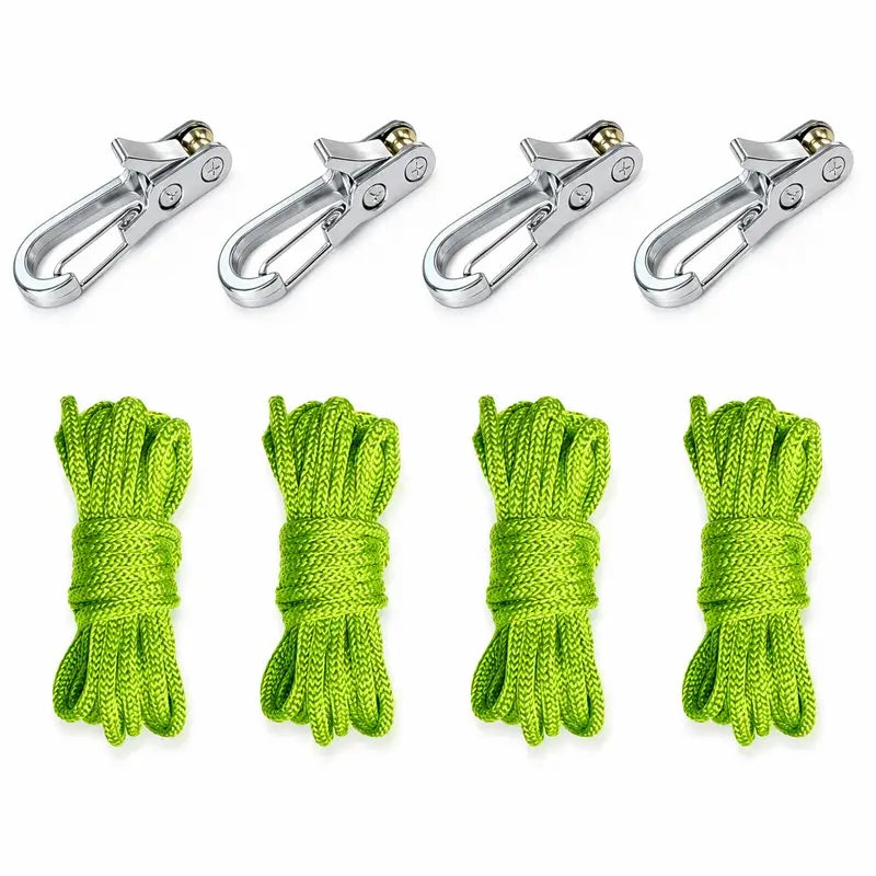 🔧🏕️ Tensor de Cuerda sin Nudos con Polea | Ajuste Rápido para Tiendas, Toldos y Equipamiento Exterior