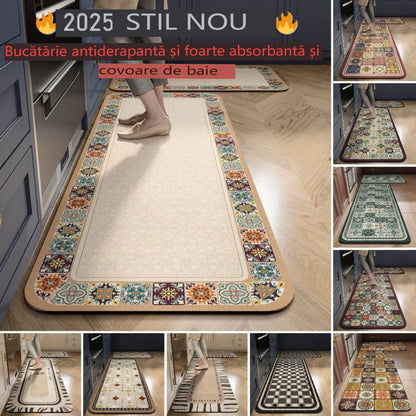 💥💥【Kupte 1 a dostanete 1 zdarma】【40*60+40*120cm】Protiskluzové a vysoce savé předložky do kuchyně a koupelny