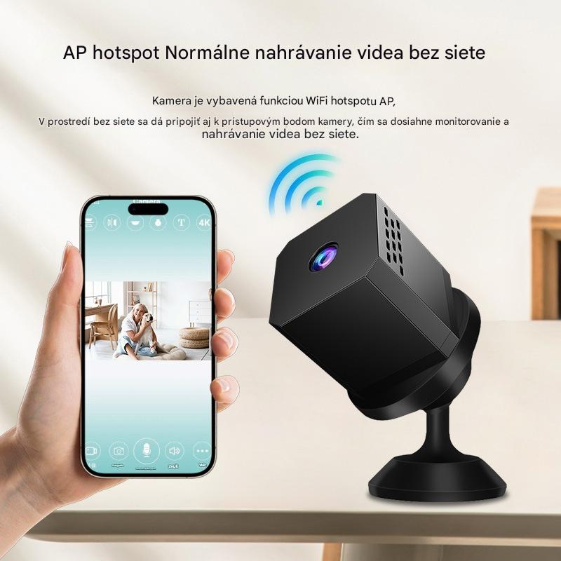 🏠📹🕵️🔥Malá štvorcová kamera, inteligentná kamera s vysokým rozlíšením, bezdrôtové diaľkové monitorovanie domácnosti cez WiFi