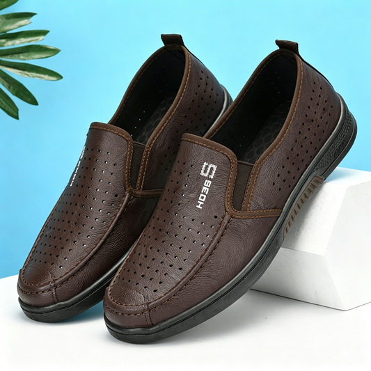 【Tallas 38–44】2026 Zapatos casuales de cuero genuino hechos a mano para exteriores para hombres,transpirable y cómodo