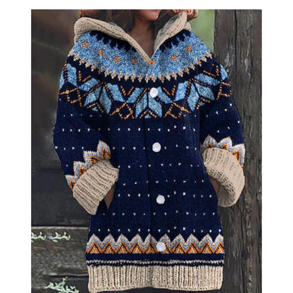 🔥【Tallas S~5XL】✨Nueva chaqueta con capucha retro, elegante y colorida, ideal para otoño/invierno