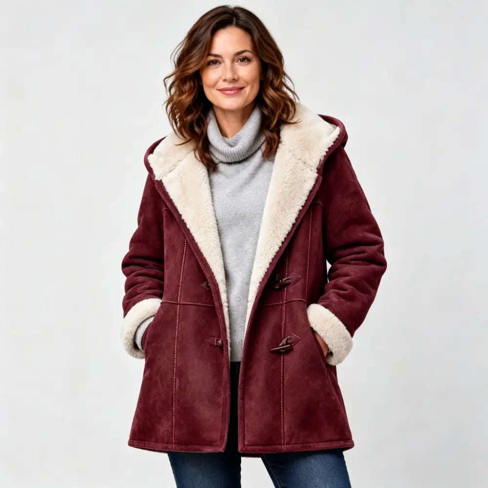 🐏🥼50% OFF💖 Elegante y cálida chaqueta de mujer con forro de gamuza sintética, tallas S-5XL, chaqueta informal de invierno
