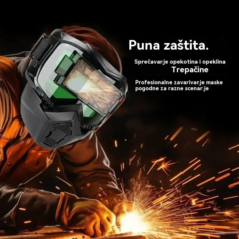 🔥😎Potpuno automatska maska za zavarivanje s prekidačem svjetla i zaštitnom maskom za zavarivače koja se montira na glavu