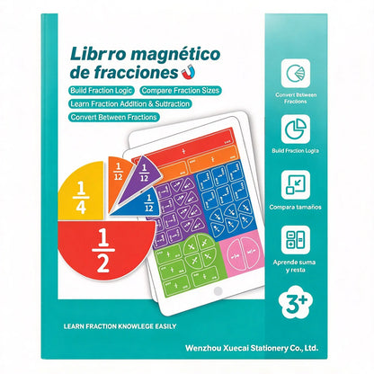 🧮 ¡Ahorra un 60%! 🎯 Libro de fracciones magnéticas: una herramienta matemática práctica, visual y reutilizable ✨