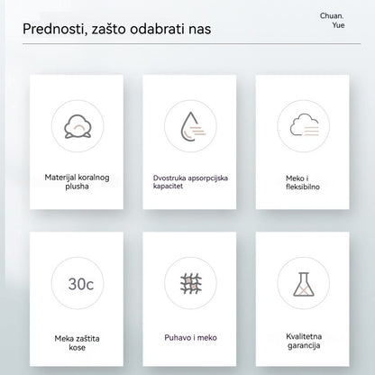 🔥Kupi 1, dobij 1 gratis🔥🎀🛀Zaštitna kapa za tuširanje, brzo sušenje i izuzetno upijajući materijal za pranje kose😍