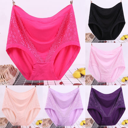 【6 piezas】【XL-4XL】Braguitas antibacterianas de cintura alta para control de abdomen 【45-110kg】
