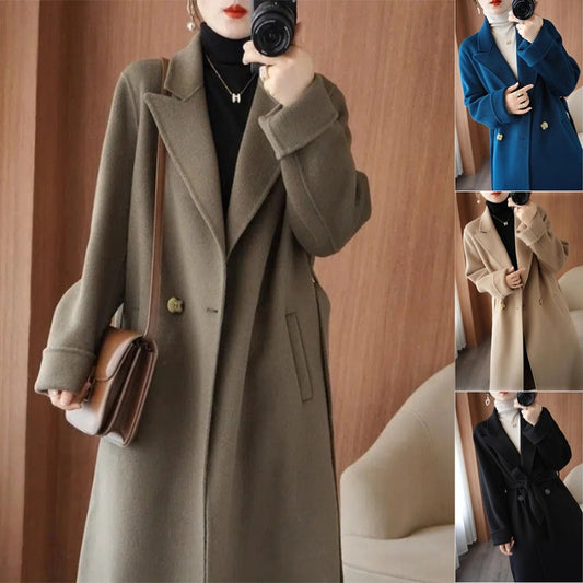 🐏【100% čista vuna】Novi vrhunski kaput od debele vune za žene za jesen/zimu 2026