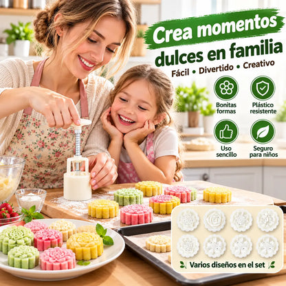 💥¡Compra 2 y llévate 2 gratis, juego de 4 piezas ✨😍Molde de repostería creativo de doble cabezal, desmontable