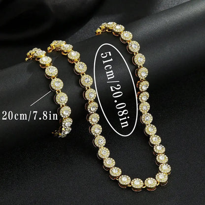 💎 ¡Ahorra un impresionante 50%! ✨ Collar unisex de estilo hip-hop con pedrería y un acabado de galvanizado exquisito e impecable: un look de baile urbano que marca tendencia y refleja tu personalidad con audacia. 🎤