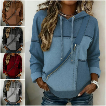 🔥【Priama zľava 30 €】🎀🎀【S-5XL】Dámska mikina s kapucňou a dlhým rukávom s potlačou