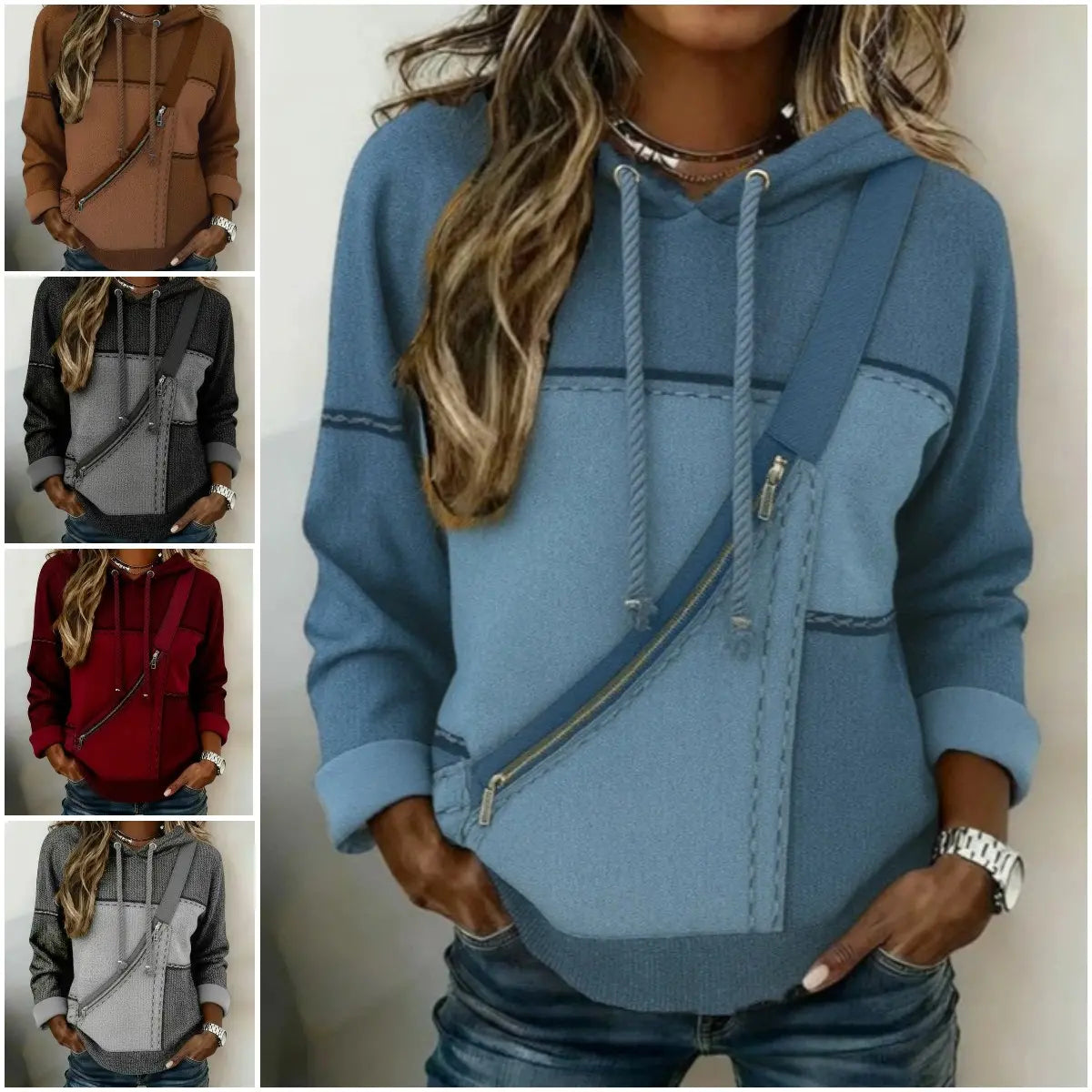 🎀Oferta por tiempo limitado: -45%🎀【S-5XL】Sudadera casual con capucha y manga larga estampada para mujer