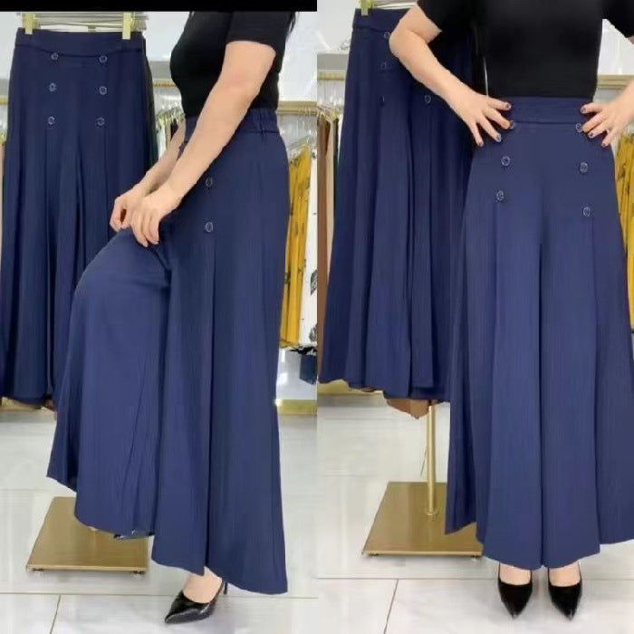 🔥Ofertă limitată în timp🔥 【Cumpără 1, primești 1 gratuit】💖💖 【M-5XL】Fustă de primăvară și vară pentru femei cu talie înaltă și pantaloni largi 2025 
