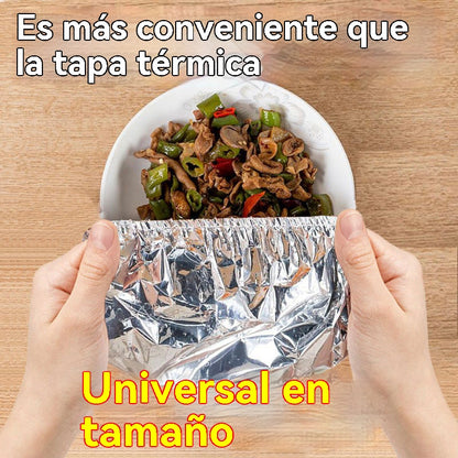 🔥🔥【50 piezas】🍎🔥 Cubierta térmica de papel de aluminio apto para alimentos | Reutilizable