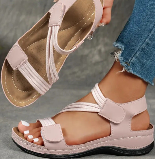 ✨✨Verano 2026, nuevo estilo, sandalias de punta abierta, plataforma, a la moda, con hebilla y cinturón.