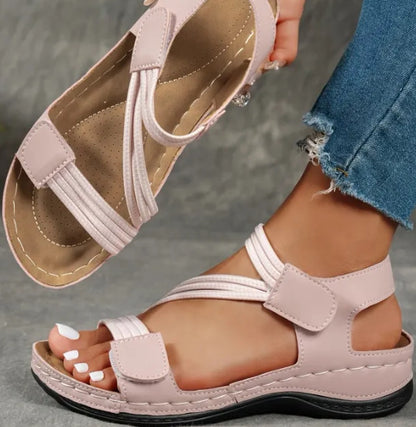 ✨✨Verano 2026, nuevo estilo, sandalias de punta abierta, plataforma, a la moda, con hebilla y cinturón.