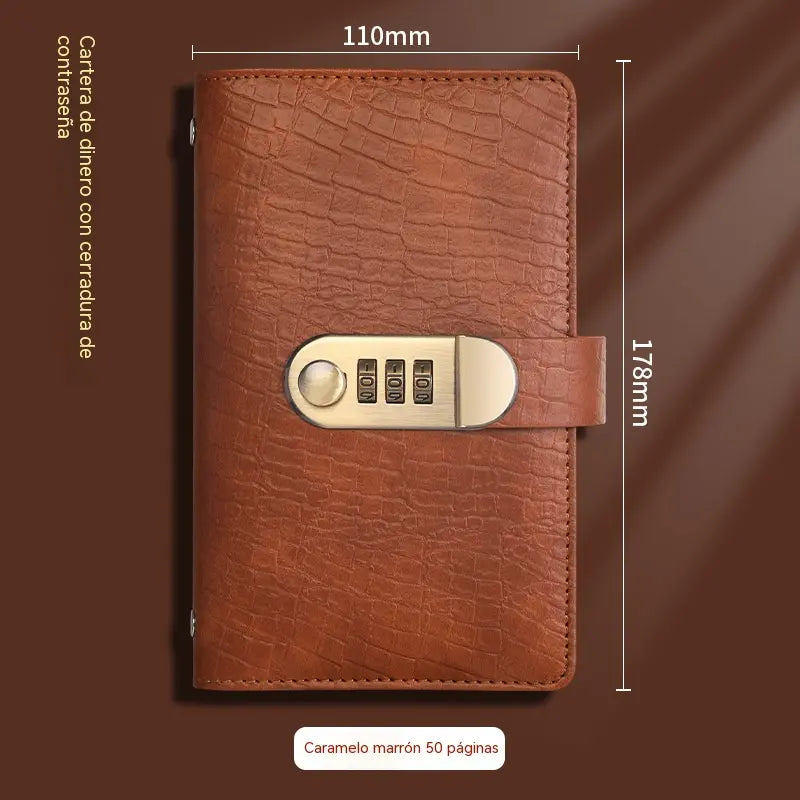 📓-35%💰🔐Se utiliza una libreta protegida con contraseña para guardar cheques, dinero en efectivo, tarjetas bancarias y diversos comprobantes.