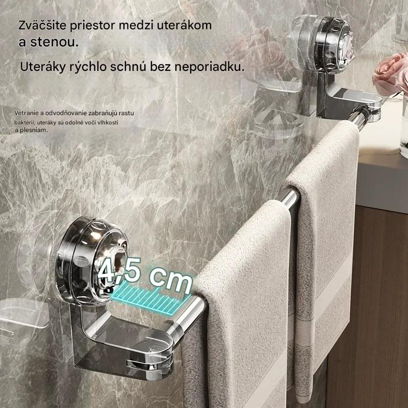 🎁 Posledná ponuka - zľava 49% ✨🚿Ľahký dizajn bez vŕtania – výsuvný vešiak na uteráky s prísavkou