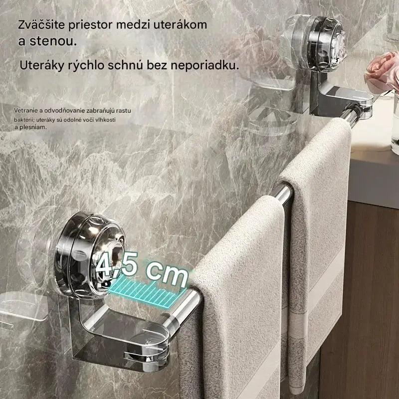 🎁 Posledná ponuka - zľava 49% ✨🚿Ľahký dizajn bez vŕtania – výsuvný vešiak na uteráky s prísavkou