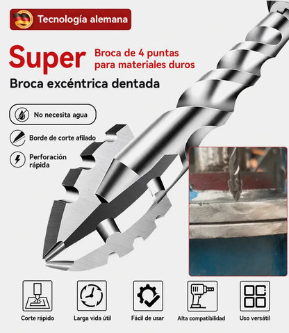 🥇【3+4+5+6+8+10+12mm】Broca excéntrica de acero de tungsteno superduro de séptima generación con borde dentado