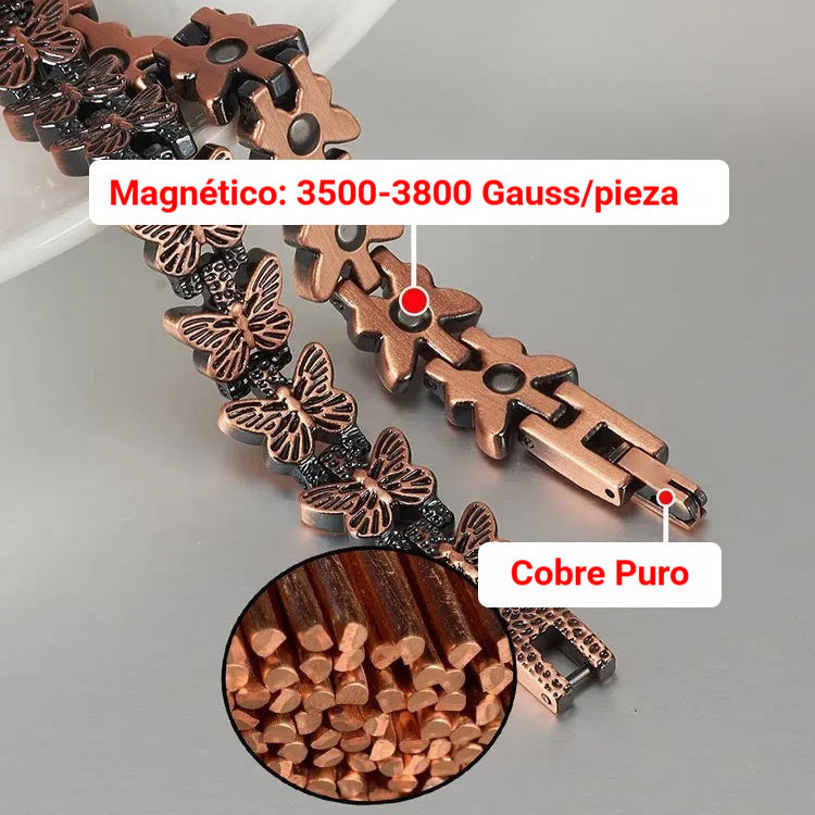 🦋✨ Nastaviteľný magnetický náramok s motýľom z medi. Elegantný, pohodlný a ideálny na každú príležitosť 💖