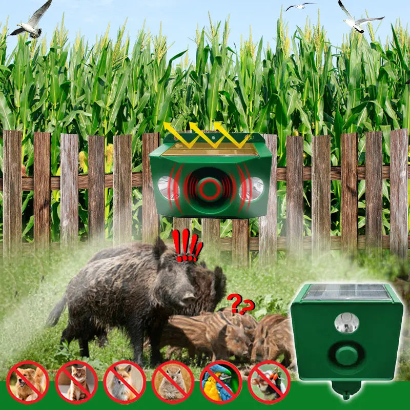 【✨Compra uno y llévate otro gratis】🐅Alarma solar con luz para ahuyentar animales salvajes