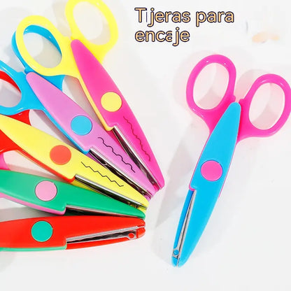🥰【6-dielna sada】✂️🌈Detské bezpečnostné nožnice (na kutilské projekty)