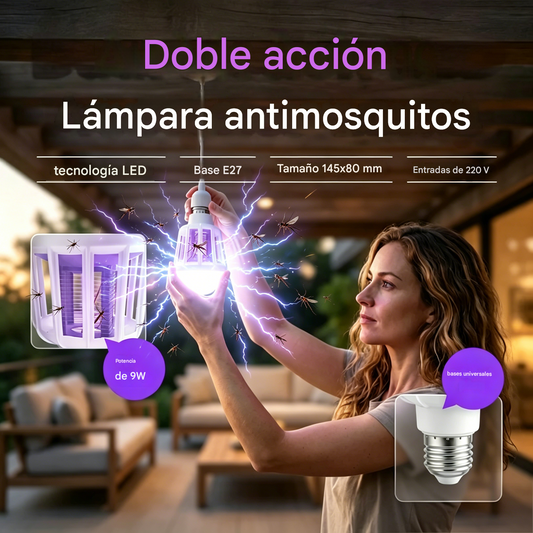 【Compra 1 y llévate 1 gratis】🦟 💡Lámpara repelente de mosquitos LED dos en uno, repele y atrae mosquitos.