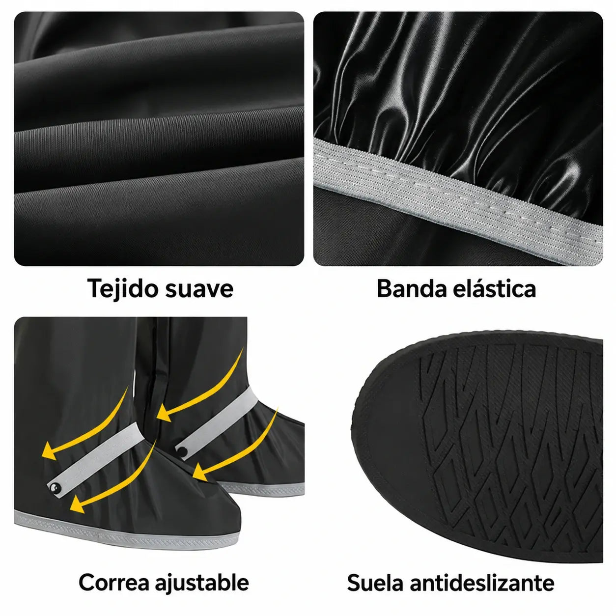 🌧️✨Nuevos cubrezapatos antideslizantes, de caña alta, gruesos e impermeables, reutilizables, adecuados para días de lluvia, condiciones de barro y nieve.