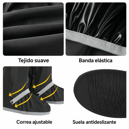 🌧️✨Nuevos cubrezapatos antideslizantes, de caña alta, gruesos e impermeables, reutilizables, adecuados para días de lluvia, condiciones de barro y nieve.
