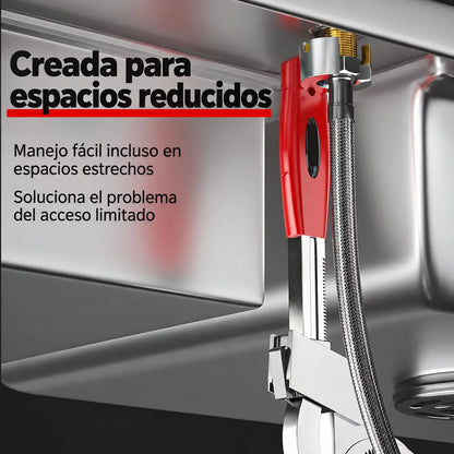 🔧 Llave multifuncional para instalación y desmontaje de grifos – Ideal para espacios reducidos