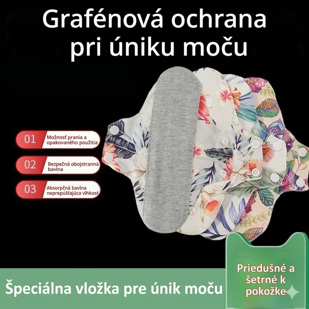🔥 【Výhodné balenie 4 ks】 Prateľná antibakteriálna vložka z grafenovej bavlny