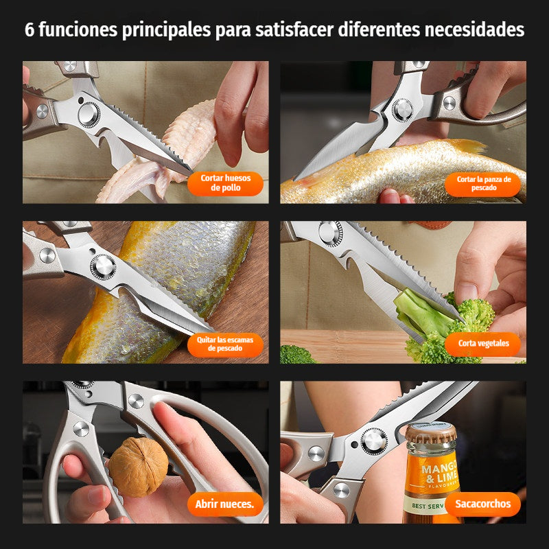 🔥 ¡Nueva versión mejorada! 🍖 Tijeras de cocina multifuncionales y de alto rendimiento ✂️👨‍🍳