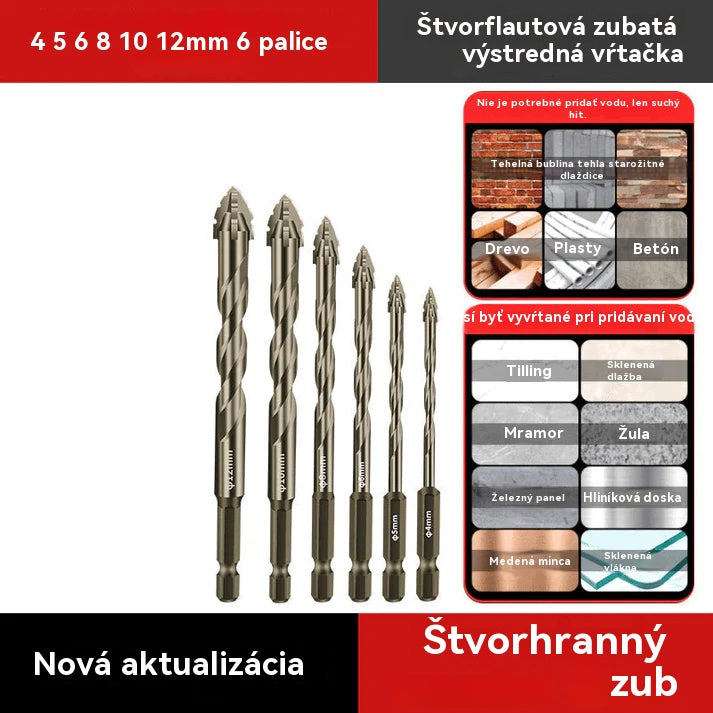🔥Horúca ponuka 2026🔥 Sada vysokovýkonných excentrických vrtákov so 4 drážkami