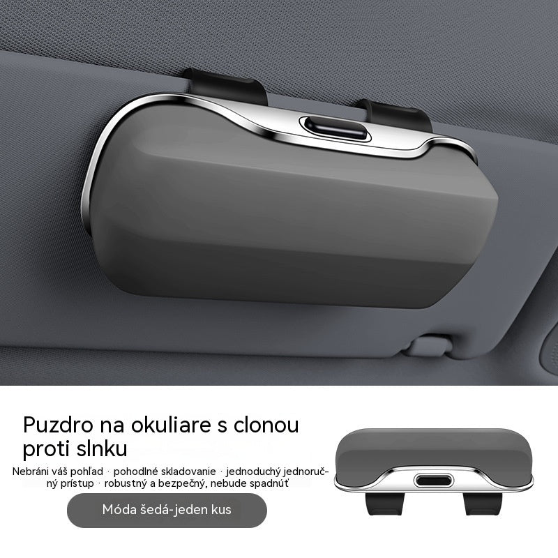 🕶️🚗Puzdro na okuliare do auta s slnečnou clonou ｜ Vhodné pre všetky vozidlá